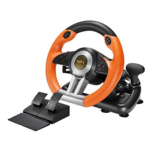 PXN V3II PC Racing Wheel, USB Car Race Sim Game PC Steering Wheel with Pedals for Windows PC/PS3/PS4/Nintendo Switch/Xbox One/Xbox Series X/S