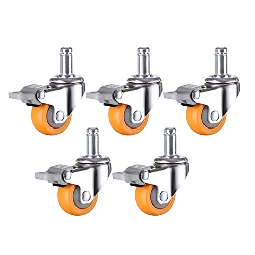 Roulettes pivotantes pour chaise de bureau 5 cm lot de 5 roulettes nylon charge 200kg