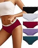 Cotton Bikini Underwear for Women Briefs Cotton Underwear for Women Underwear Cotton Bikini Panties 5 Pack Black S-XL