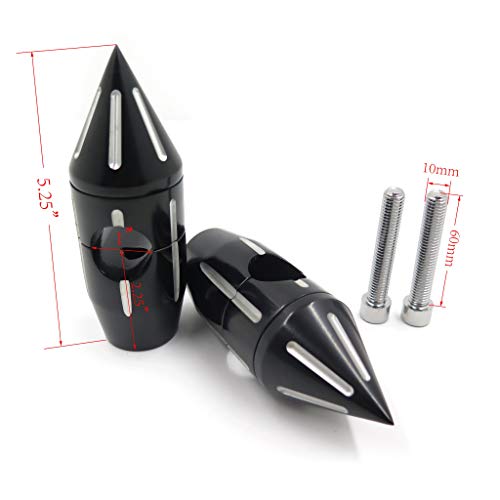 Xkh- Motor Black 1''Spike Handlebar Risers 2'' Compatible With Kawasaki Vulcan 900 Classic Custom [B00Yb44W32] #TOP3