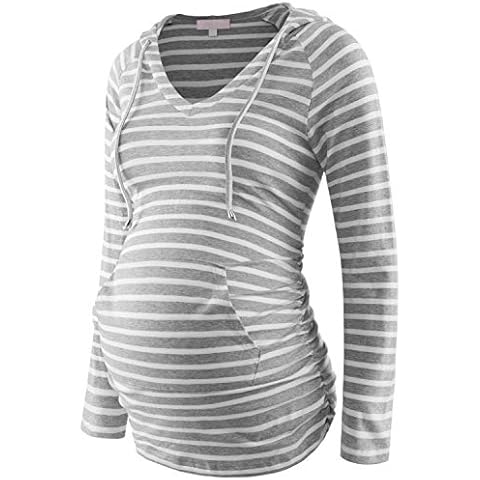 Bhome Maternity Hoodie Long Sleeve Top Cover