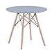 GOLDFAN Moderna 80 cm Mesa de Comedor Pequeña de Cocina Redonda Adecuada para Comedor Sala de Estar Oficina, Gris