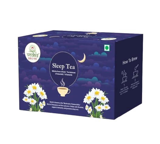 Image of VEDA'S SECRET Restful Sleep Tea | Chamomile & Reishi | Natural Bedtime Tea for Relaxation & Sleep Support | Caffeine-Free | All Natural | 20 Tea Bags