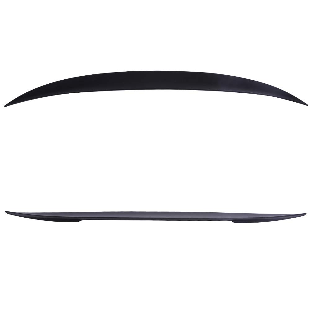 IKON MOTORSPORTS, Trunk Spoiler Compatible with 2006-2011 BMW 3 Series E90 Sedan 4-Door, High Kick Style Painted #A23 Sonora Metallic ABS Rear Tail Wing Deck Lid