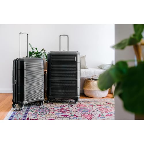 Image of American Tourister Stratum 2.0 Expandable Hardside Luggage with Spinner Wheels, Jet Black, Carry-on