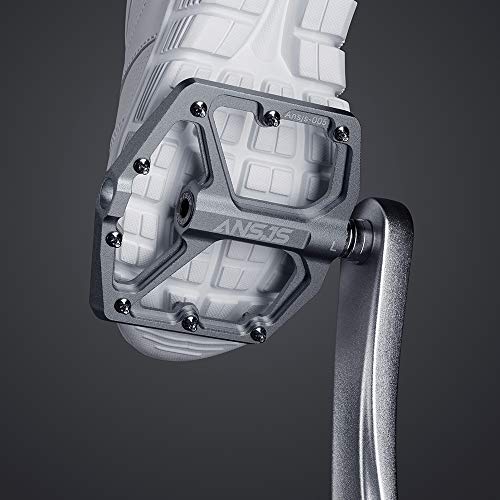 Ansjs Mountain Bike Pedals Mtb Pedals Bicycle Flat Pedals Aluminum 9/16" Sealed Bearing Lightweight Platform For Road Mountain Bmx Mtb Bike (Titanium) #TOP6