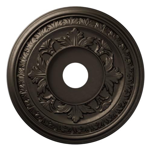 Image of 19 inchOD x 3 1 /2 inchID x 1 inchP Baltimore Thermoformed PVC Ceiling Medallion (Fits Canopies up to 7 3 /4 inch), Metallic Black Night