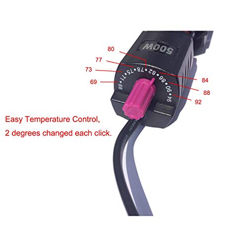 Calentador de tanque de peces con termostato automático y funda protectora anti-quemaduras 5