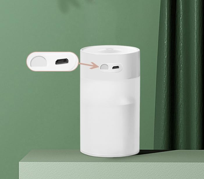 Miniatura 5 de Mini humidificador portátil, fuente de alimentación USB, perfecto para dormitorio, oficina y coche (8.8 fl oz, blanco)