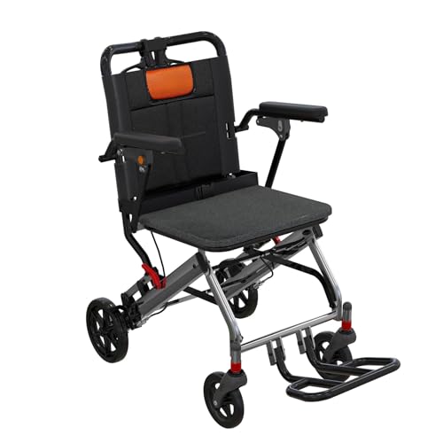 Foldable Wheelchairs for Adults, Lightweight Transport Wheelchairs with Removable Flip