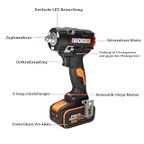 WORX Clé à chocs Brushless 20V 800 Nm WX273 - 7