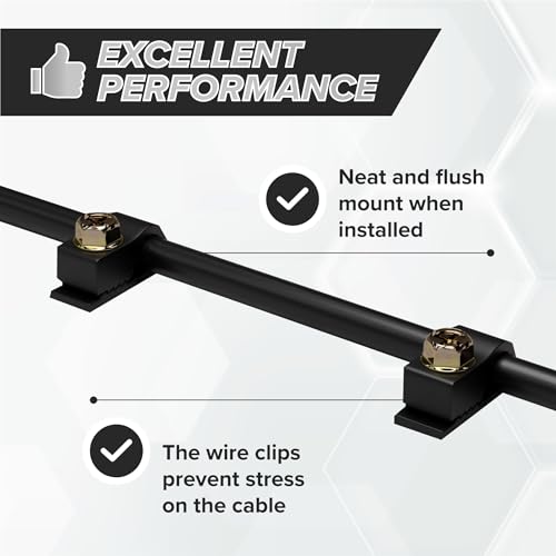 image for THE CIMPLE CO Wire Clips, Single Cable Wall Clip, Coaxial, Cat6, Elect