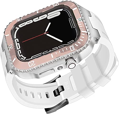 iWatch 6 5 4 SE 44 mm coque acier et lunette en céramique noire