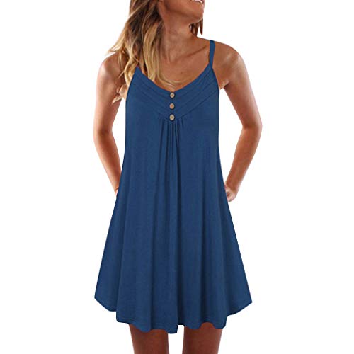 Lanskirt Women Casual Dress Sale Ladies Sleeveless Spaghetti Strap