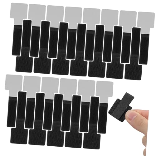 NUOBESTY 40 piezas organizadores de cables autoadhesivos para escritorio, reutilizables para manejo de cables bajo escritorio en oficina y hogar miniatura 1
