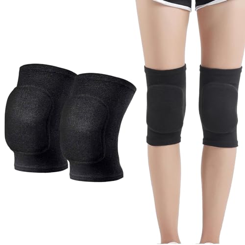wimony Stretchy Knee Pads for Men Women Kids Knees Protective,Full Black Breathable Knee Brace Supports Knee Protector with Soft Sponge for Volleyball Dance Yoga Sport Exercise Cycling Jogging