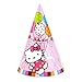 Pretty in Pink Hello Kitty Balloon Dreams Birthday Party Hats Wearable Supply (8 Pack), Multi Color, 6".