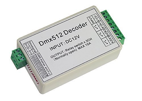 3 Channel 5A DMX512 Decoder Controller Relay Switch Kit DIY Converter DMX Dimmer Relay With Protective Shell Cover