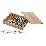 Für den täglichen Gebrauch: Das Besteck ist aus rostfreiem, spülmaschinenfestem sowie poliertem Edelstahl hergestellt und geschmacksneutral