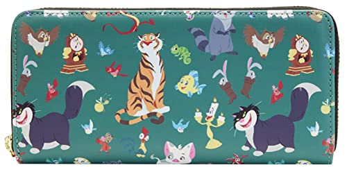 Loungefly Disney Wallet Princess Sidekicks Print Zip Faux Leather Clutch2