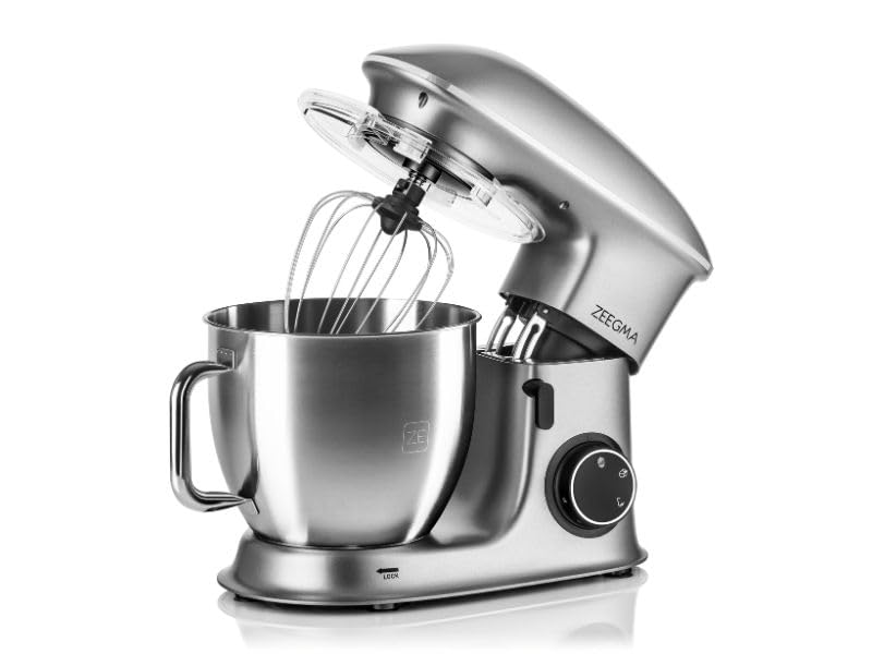 ZEEGMA Planeet Chef Küchenmaschine, Knetmaschine 2200W, Multifunktionaler Roboter, Teigmaschine, Rührmaschine mit 6,5 L Edelstahl Schüssel, 7 Geschwindigkeiten, Teigknetmaschine inkl 3-Teiligem