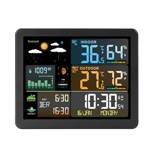 Horloge météo multifonctionnelle FJ3566M pour organiser vos journées en famille