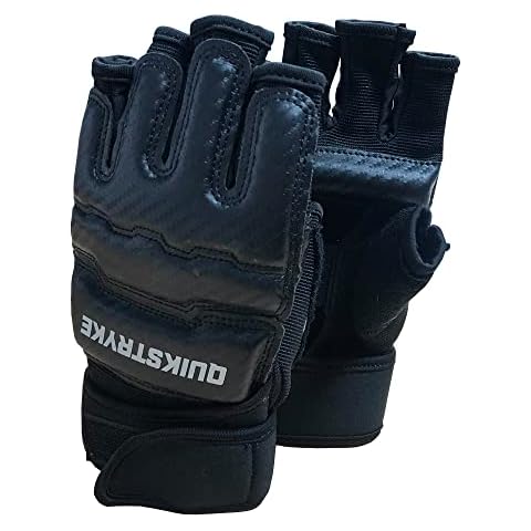 Kickboxing MMA Training Gloves for Punching Bags, Karate, Taekwondo, Boxing, Sparring. Black PU Patent Action Leather Protective, Small-Medium Size (S) Cover