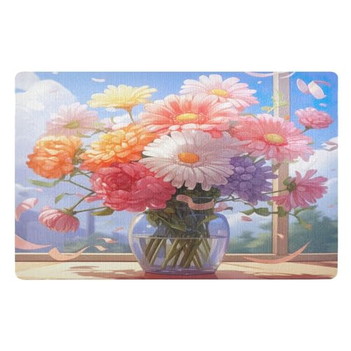 FRMG Flower Doormat Front and Back Doors Balconies Entryways Living Rooms Kitchens 2012967