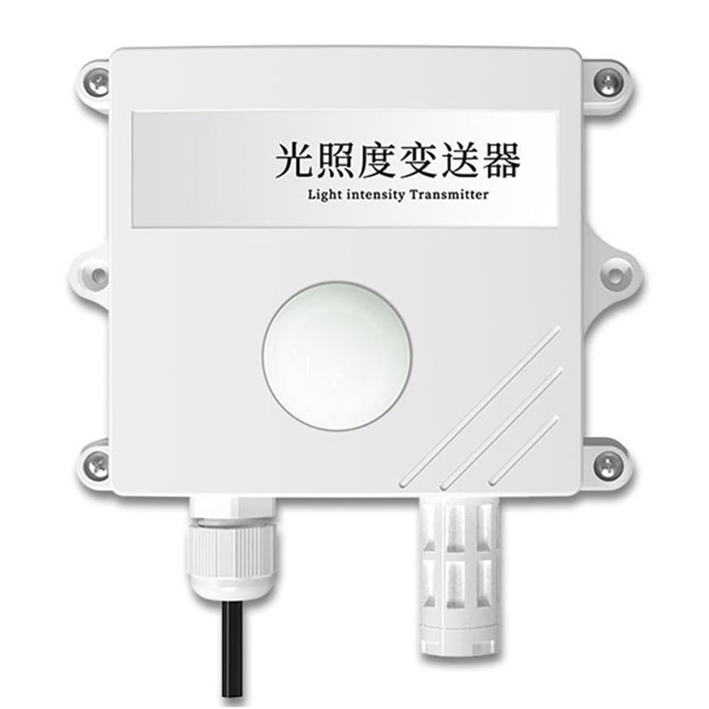 Udsknv[Ksl White Industrial Illuminance Sensor Rs485 Transmitter Brightness Meter Illumination Sensor Rs485 Analog