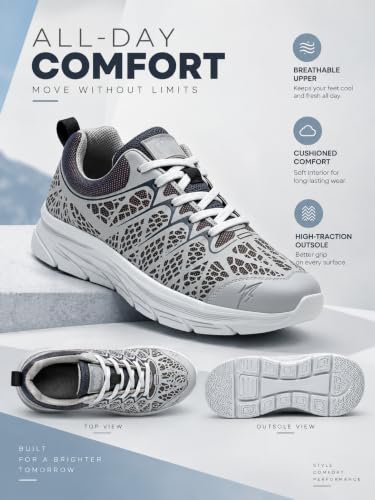 Image of HOS Mens Sports Shoes | Lightweight Running Shoes for Men | Breathable and Comfortable Footwear and Training