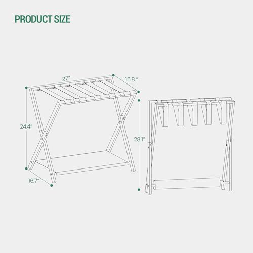 Porte-bagages pliable pour éviter le mal de dos en rangeant sa valise