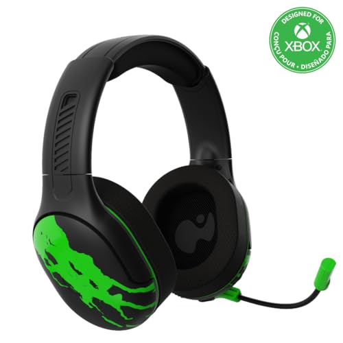 Image of PDP AIRLITE Glow Pro Wireless Headset: Jolt Green - Xbox Series X|S, Xbox One, & Windows 10 /11