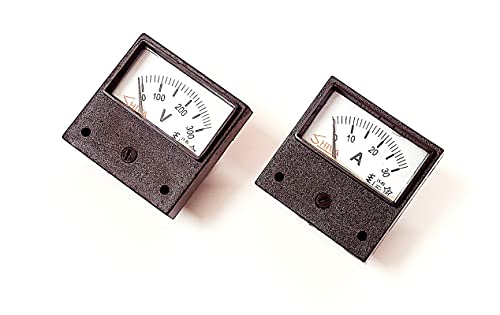 ERH India Combo of Analog Voltmeter (0-300v) and Analog Ampere Meter (0-30A) 65mm Ac for Home, Monitor Panel Indicator, Stabilizer, Switch Board Analog Volt meter Square Type (B09GPG15PF) Amazon Price History, Amazon Price Tracker