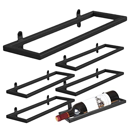 Moxeupon Casilleros de Vino de Pared | Estante de Vino Tinto de Vidrio de Vino Bar Flotante de Metal - Casillero de Vino Tinto para el hogar, Gar-Come, armarios, Restaurantes