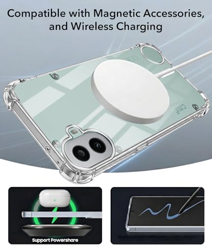 Image of Jkobi Shockproof Crystal-Clear Back Cover for Nothing CMF Phone 1 (Magsafe Wireless Support | Drop & Camera Protection | Hard Polycarbonate)
