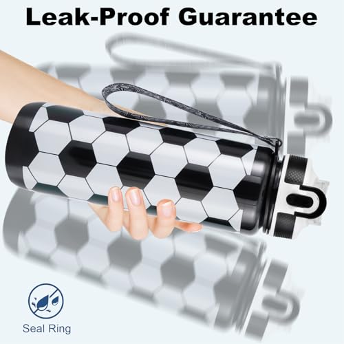 Image of EYQ QuickSpout Water Bottle with Time Marker and Carry Strap, 32 oz, BPA-Free, Non-Toxic, Leak-Proof