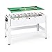 Klarfit Spin - 2 en 1 Mesa Multijuegos adultos y niños con billar y futbolin, mesa de 105 x 58 cm, revestimiento en verde, mesa futbolín multijuegos, con Accesorios de juego, mesa giratoria, blanco