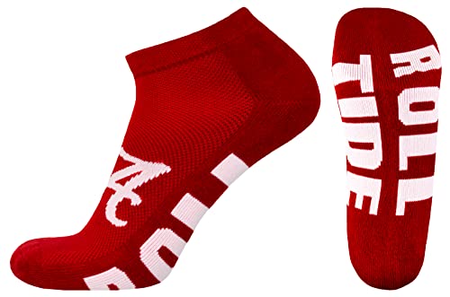 DB Fan Gear Alabama Crimson Tide Crimson No-Show Footie