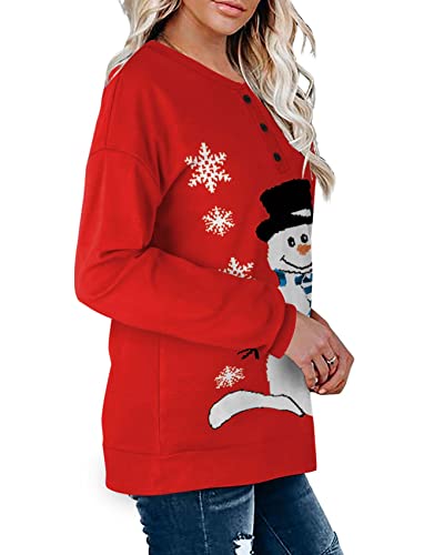 Ofeefan Christmas Sweatshirt For Women 2022 Fashion Ugly Crew Neck Sweater Winter Basic L #TOP2