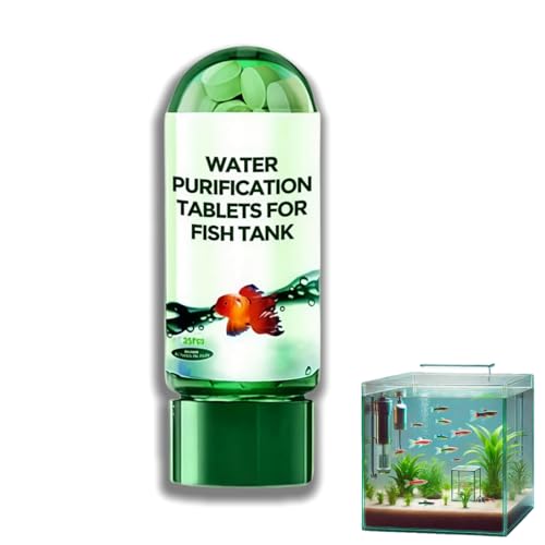35Pcs Powerful Aquarium Water Purification Tablets Fast-Acting Algae Remover and Tank Cleaner Water Treatment for Clear Fish Tank Water Eliminates Cloudiness and Impurities for Aquatic Environment