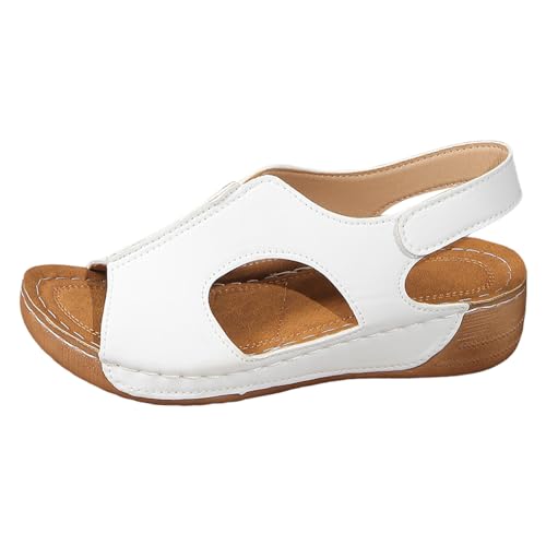 Sandales pour femme grand confort avec fond épais et talon compensé