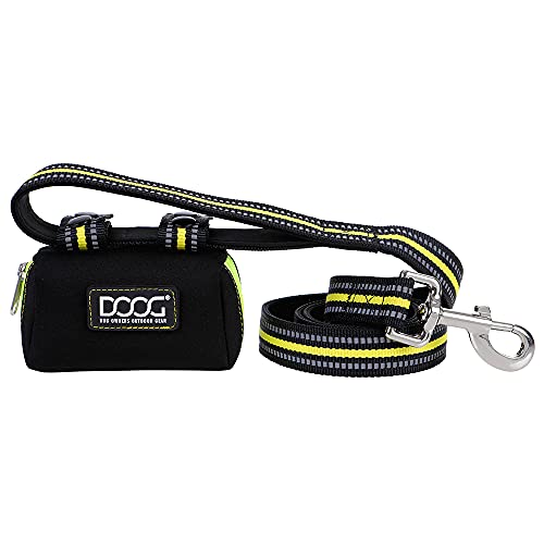 Image of DOOG Walkie Pouch, 20 Pre-Loaded Doggy Waste Bags, Easily Clips On Leashes, Keep Hands Free (Neoprene), Bolt