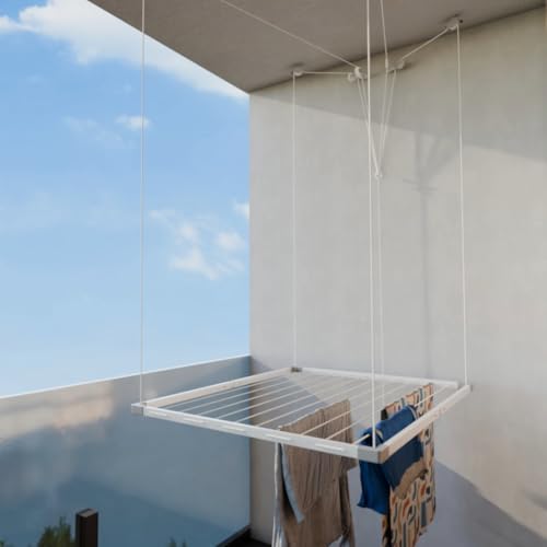 Séchoir à linge Cuncial polyvalent suspendu pour optimiser l'espace - 6