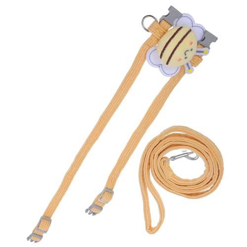 Ensemble jaune Kisangel pour chiens avec corde de traction confortable