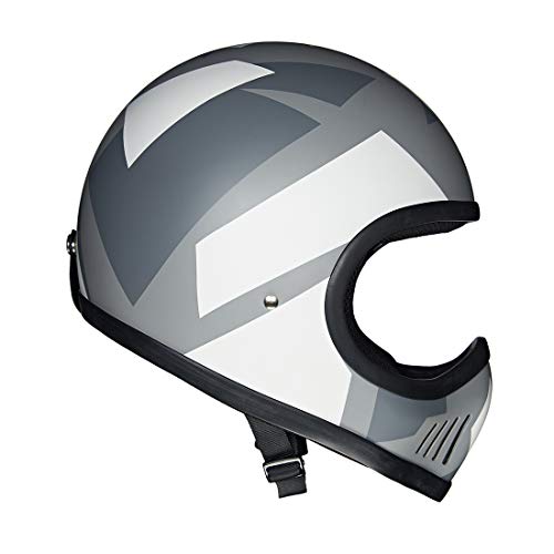 Image of Royal Enfield Enduro Full Face Helmet with clear Visor Cool Grey, Size: L(59-60cm)