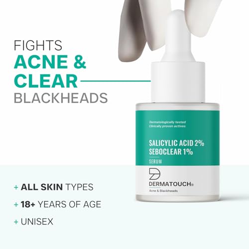 Image of DERMATOUCH Salicylic Acid 2% Seboclear w /w 1% Face Serum | For Acne & Blackheads | Specially for Acne-prone & Oily Skin | 18ml