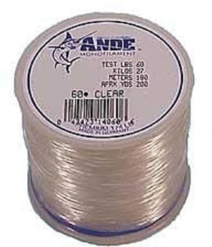 Ande A2-80C Premium Monofilament Fishing Line, 2-Pound Spool, 80-Pound Test, Clear Finish