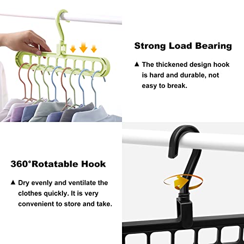 Heyhouse Closet Organizers And Storage,College Dorm Room Essentials,Pack Of 6 Multifunctional Closet Organizer Magic Space Saving Hangers With 9 Holes Closet Storage Organization For Wardrobe Closet #TOP3