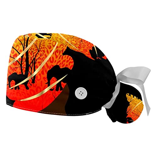 Chapeaux de travail anti surchauffe lot de 2 casquettes motif éléphants
