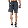 HMIYA Men's Casual Sports Quick Dry Workout Running or Gym Training Short with Zipper Pockets(Grey,5XL) #2